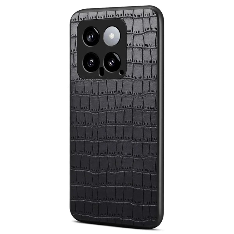 For Xiaomi 14 Case Crocodile Texture Camera Protection Leather Back Cover