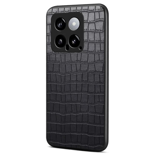 For Xiaomi 14 Case Crocodile Texture Camera Protection Leather Back Cover