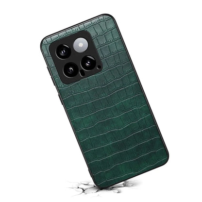For Xiaomi 14 Case Crocodile Texture Camera Protection Leather Back Cover