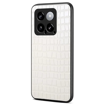 For Xiaomi 14 Case Crocodile Texture Camera Protection Leather Back Cover