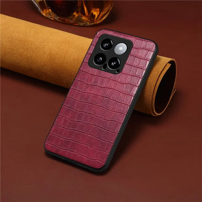 For Xiaomi 14 Case Crocodile Texture Camera Protection Leather Back Cover