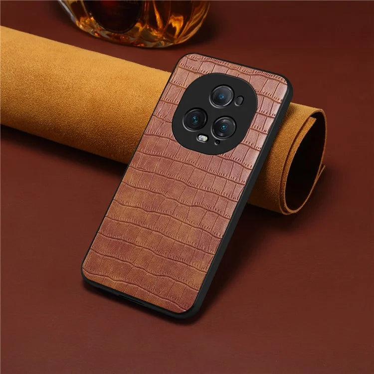 For Honor Magic5 Ultimate 5G Case Crocodile Texture Classic Fashion Leather Back Cover