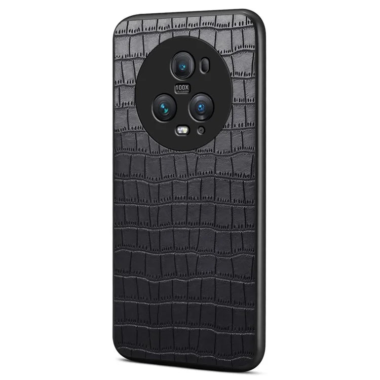 For Honor Magic5 Pro Case Leather Alligator Texture Protective Back Cover