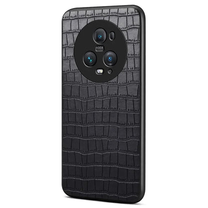 For Honor Magic5 Pro Case Leather Alligator Texture Protective Back Cover