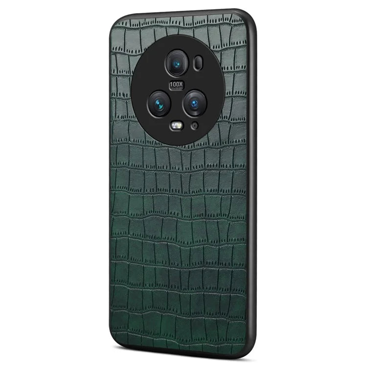 For Honor Magic5 Pro Case Leather Alligator Texture Protective Back Cover