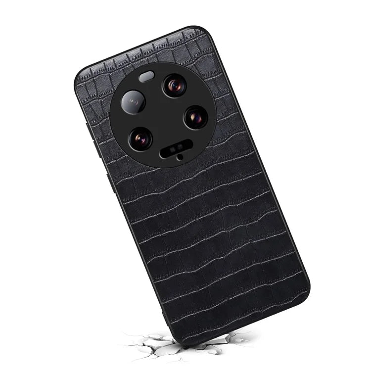 For Xiaomi 13 Ultra Case Leather+PC+TPU Anti-Drop Phone Cover Crocodile Pattern