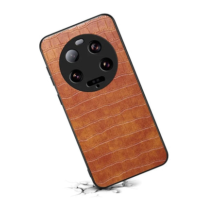 For Xiaomi 13 Ultra Case Leather+PC+TPU Anti-Drop Phone Cover Crocodile Pattern