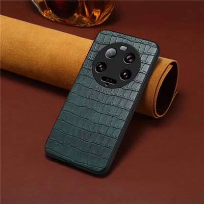 For Xiaomi 13 Ultra Case Leather+PC+TPU Anti-Drop Phone Cover Crocodile Pattern