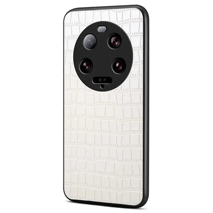 For Xiaomi 13 Ultra Case Leather+PC+TPU Anti-Drop Phone Cover Crocodile Pattern