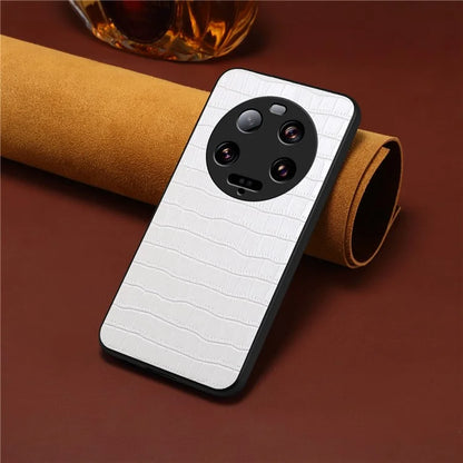 For Xiaomi 13 Ultra Case Leather+PC+TPU Anti-Drop Phone Cover Crocodile Pattern