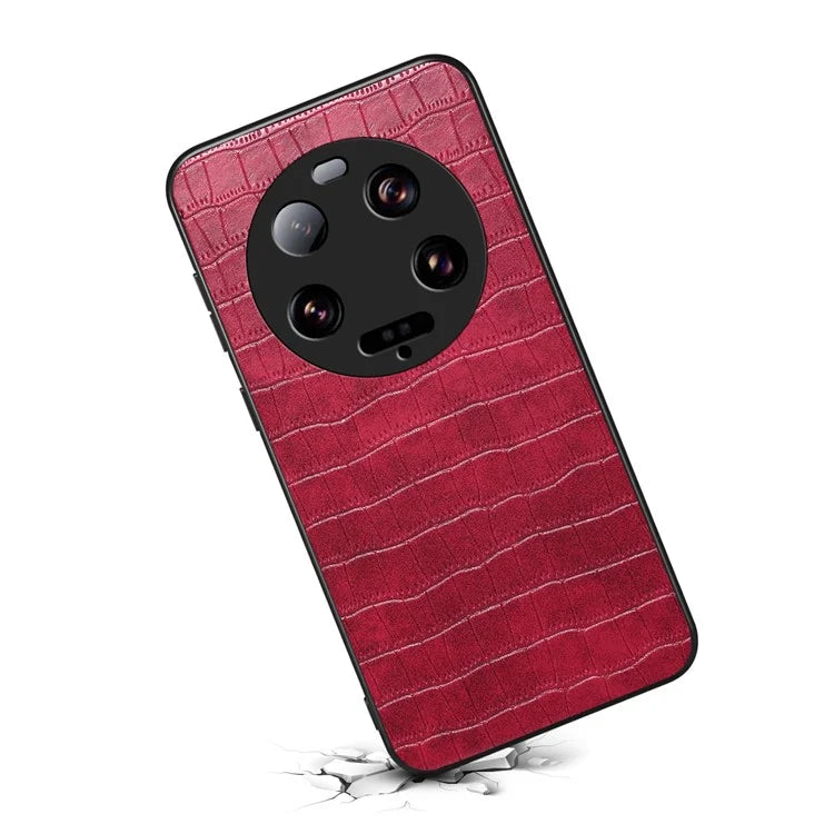 For Xiaomi 13 Ultra Case Leather+PC+TPU Anti-Drop Phone Cover Crocodile Pattern