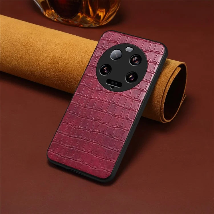 For Xiaomi 13 Ultra Case Leather+PC+TPU Anti-Drop Phone Cover Crocodile Pattern