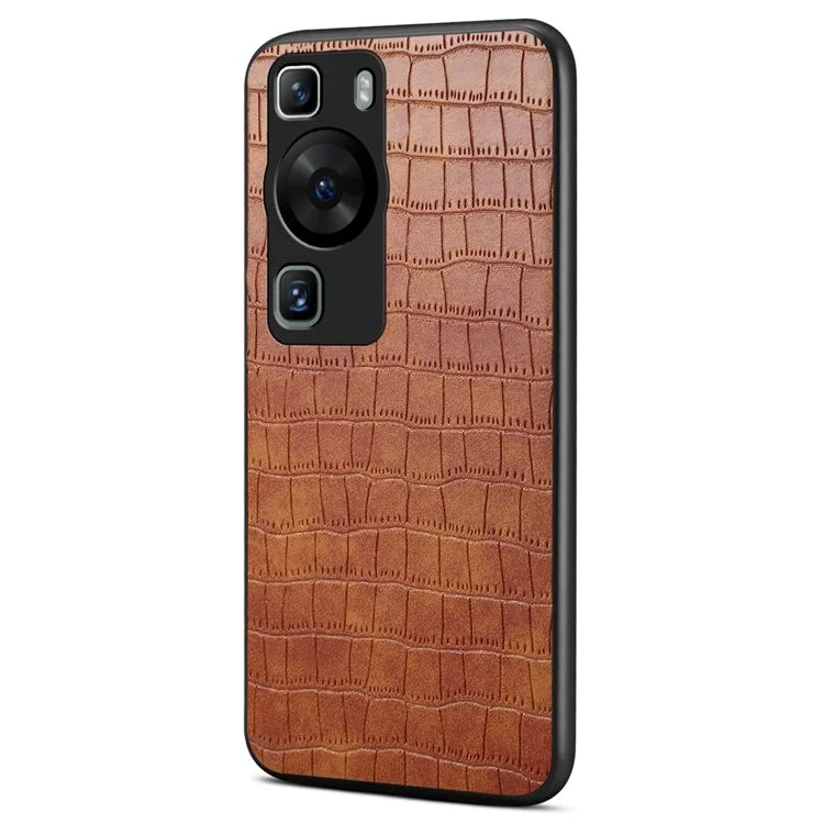 For Huawei P60 / P60 Pro Case Classic Crocodile Pattern PU Leather Phone Back Cover
