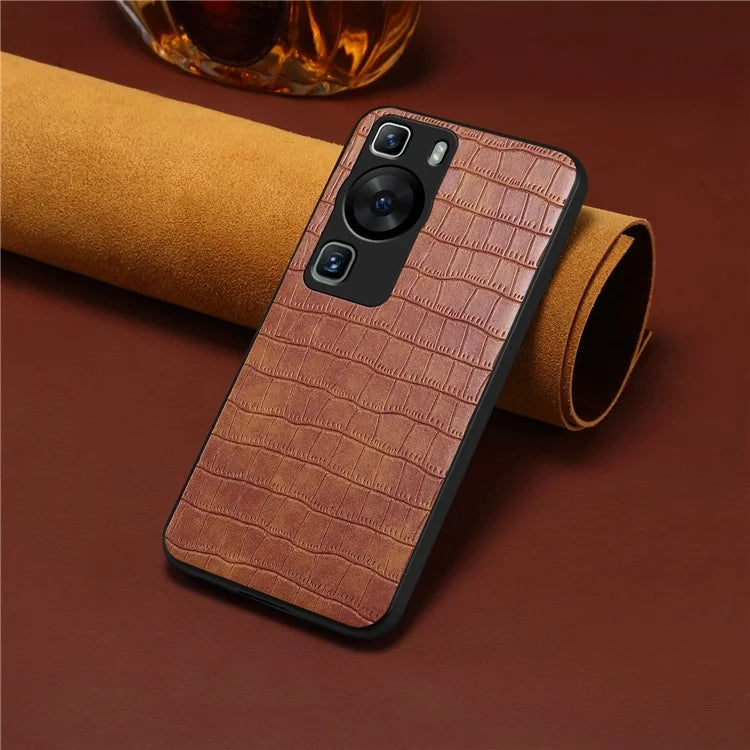For Huawei P60 / P60 Pro Case Classic Crocodile Pattern PU Leather Phone Back Cover