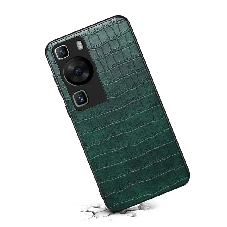 For Huawei P60 / P60 Pro Case Classic Crocodile Pattern PU Leather Phone Back Cover