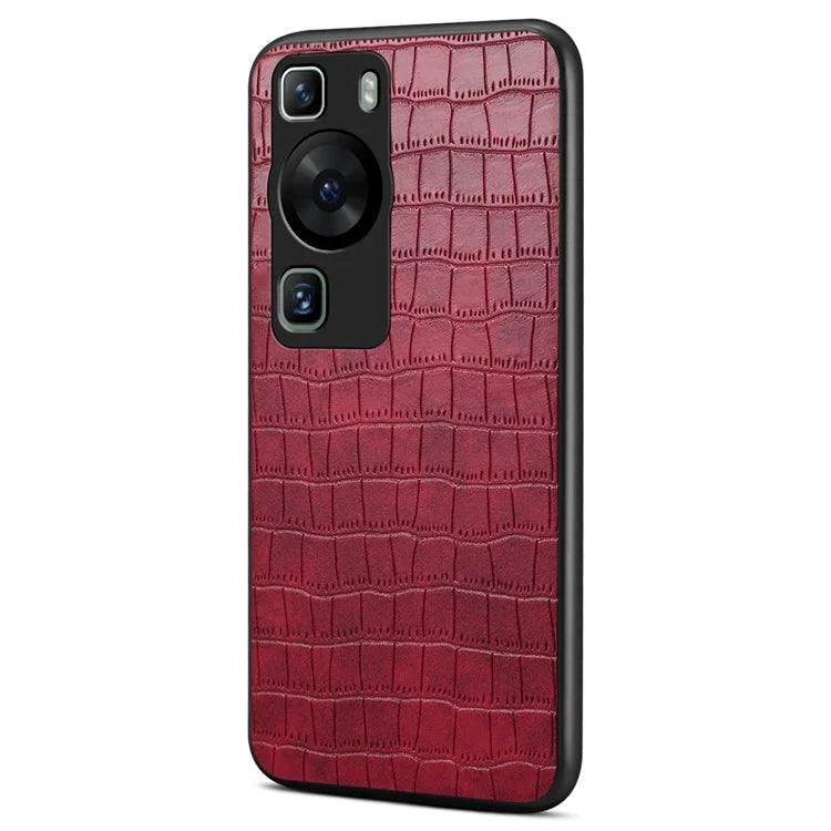 For Huawei P60 / P60 Pro Case Classic Crocodile Pattern PU Leather Phone Back Cover