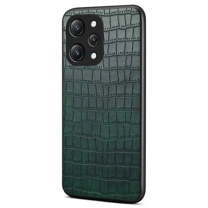 For Xiaomi Redmi Note 12R 5G / Poco M6 Pro 5G / Redmi 12 5G (Global) Case Crocodile Textured Leather Covered Hybrid Phone Shell