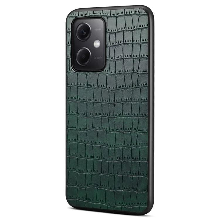 For Xiaomi Redmi Note 12 5G (China) / (India) / (Global) / Poco X5 5G Case Crocodile Textured Leather Hybrid Phone Cover