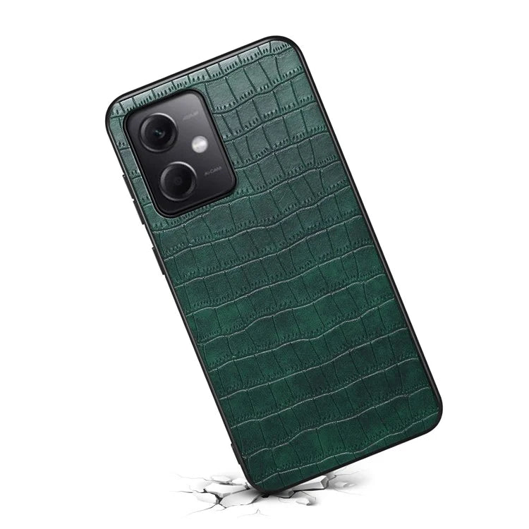 For Xiaomi Redmi Note 12 5G (China) / (India) / (Global) / Poco X5 5G Case Crocodile Textured Leather Hybrid Phone Cover
