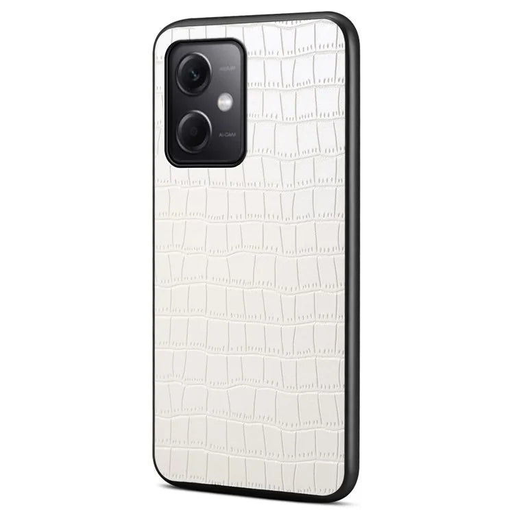 For Xiaomi Redmi Note 12 5G (China) / (India) / (Global) / Poco X5 5G Case Crocodile Textured Leather Hybrid Phone Cover