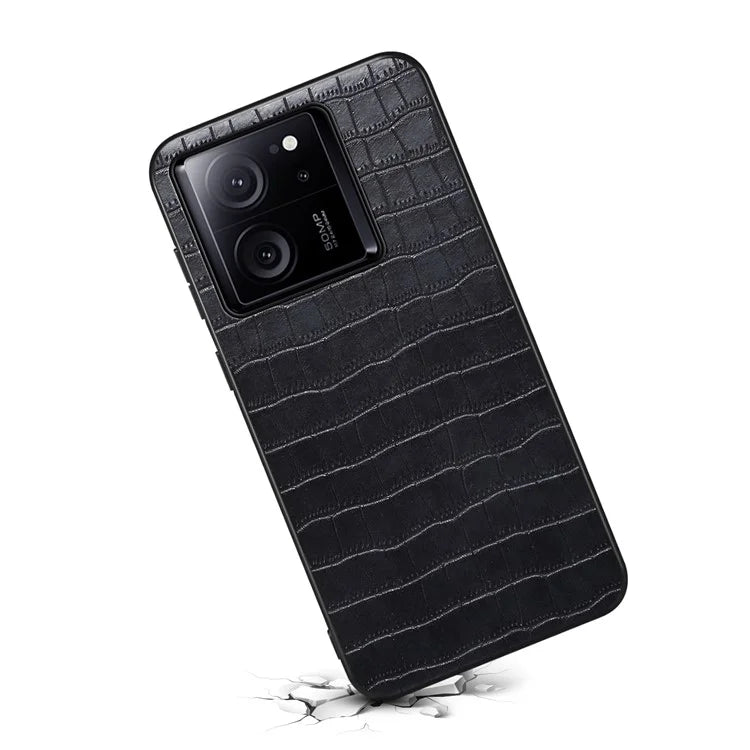 For Xiaomi 13T / Redmi K60 Ultra Case Crocodile Textured Leather+TPU+PC Slim Phone Cover