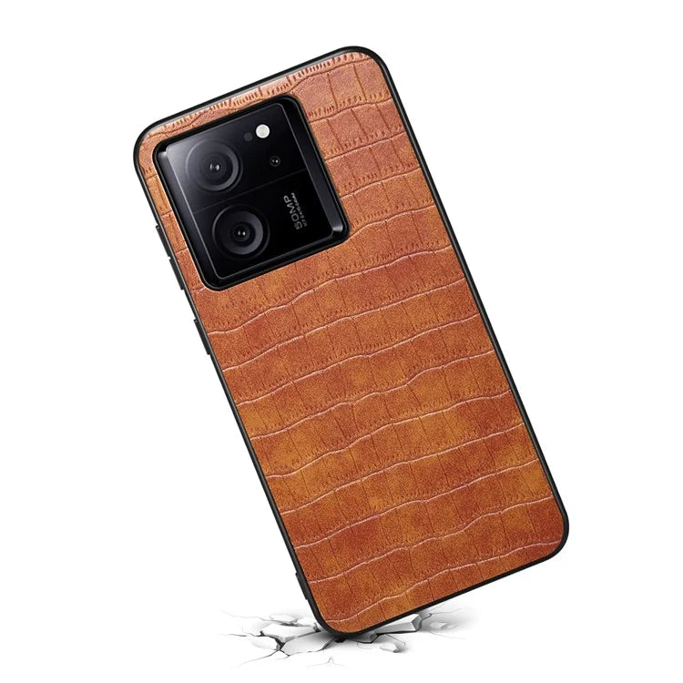 For Xiaomi 13T / Redmi K60 Ultra Case Crocodile Textured Leather+TPU+PC Slim Phone Cover