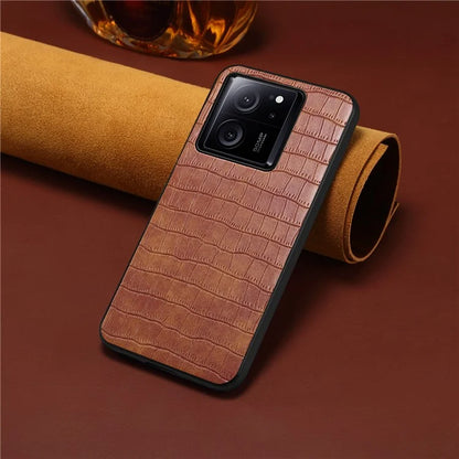 For Xiaomi 13T / Redmi K60 Ultra Case Crocodile Textured Leather+TPU+PC Slim Phone Cover