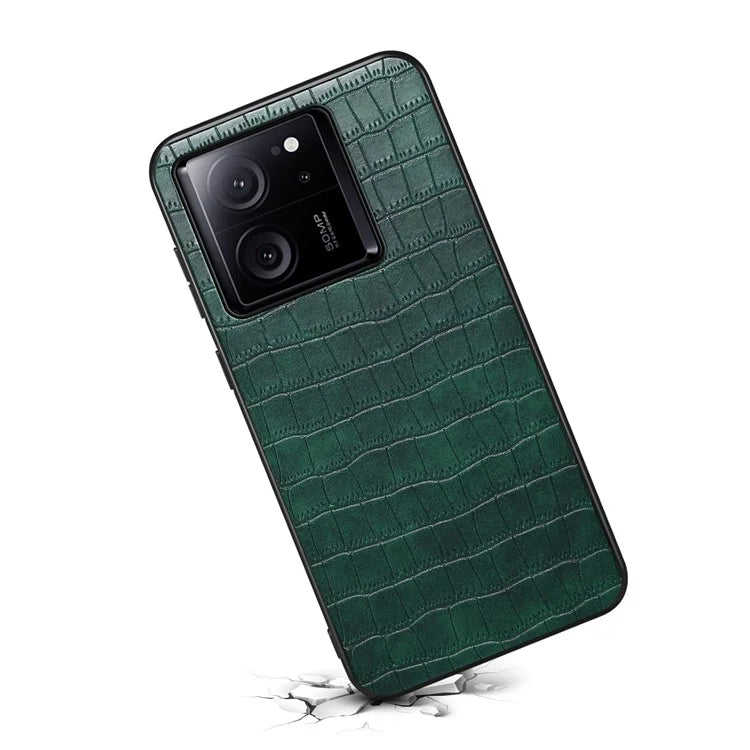 For Xiaomi 13T / Redmi K60 Ultra Case Crocodile Textured Leather+TPU+PC Slim Phone Cover