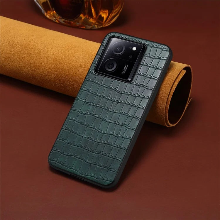 For Xiaomi 13T / Redmi K60 Ultra Case Crocodile Textured Leather+TPU+PC Slim Phone Cover