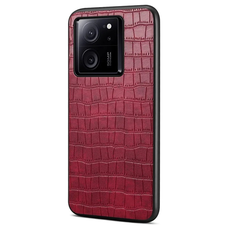 For Xiaomi 13T / Redmi K60 Ultra Case Crocodile Textured Leather+TPU+PC Slim Phone Cover
