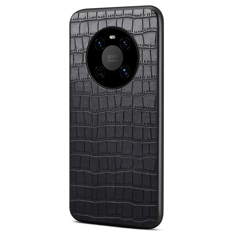 For Huawei Mate 40 Phone Case Crocodile Texture Leather+TPU+PC Back Shell