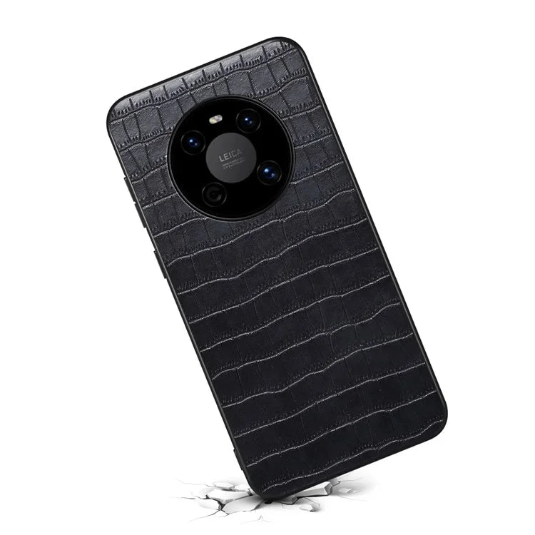 For Huawei Mate 40 Phone Case Crocodile Texture Leather+TPU+PC Back Shell