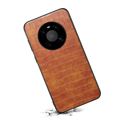 For Huawei Mate 40 Phone Case Crocodile Texture Leather+TPU+PC Back Shell