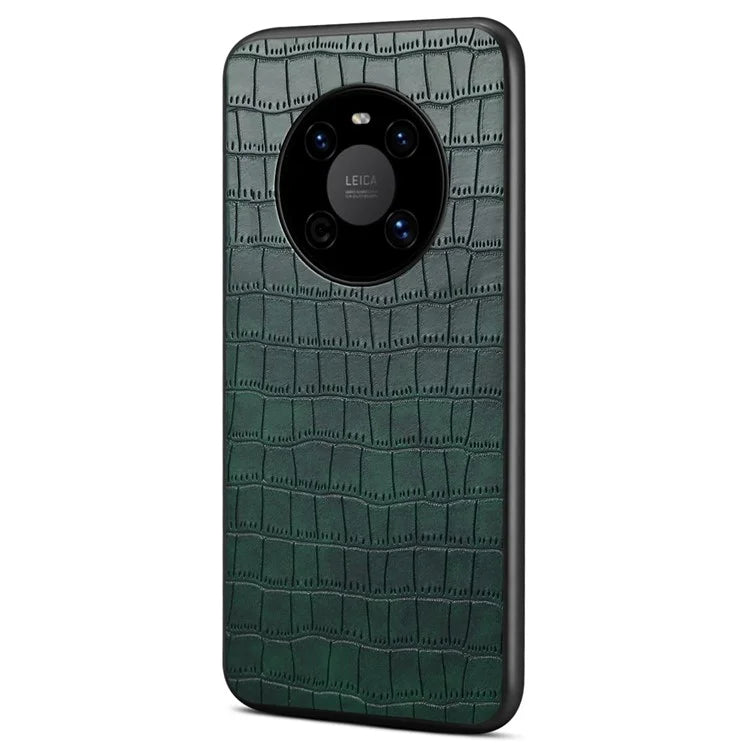 For Huawei Mate 40 Phone Case Crocodile Texture Leather+TPU+PC Back Shell