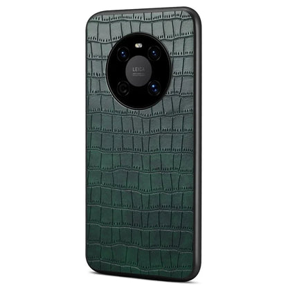 For Huawei Mate 40 Phone Case Crocodile Texture Leather+TPU+PC Back Shell