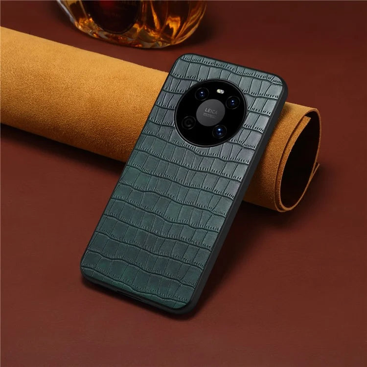For Huawei Mate 40 Phone Case Crocodile Texture Leather+TPU+PC Back Shell