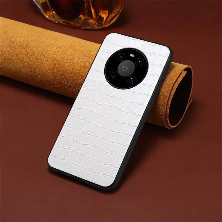For Huawei Mate 40 Phone Case Crocodile Texture Leather+TPU+PC Back Shell