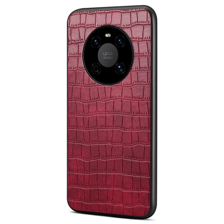 For Huawei Mate 40 Phone Case Crocodile Texture Leather+TPU+PC Back Shell