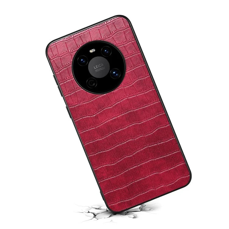 For Huawei Mate 40 Phone Case Crocodile Texture Leather+TPU+PC Back Shell