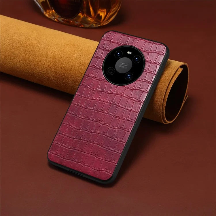 For Huawei Mate 40 Phone Case Crocodile Texture Leather+TPU+PC Back Shell