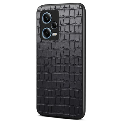 For Xiaomi Redmi Note 12 Pro 5G PU Leather+PC+TPU Cover Crocodile Texture Cell Phone Case