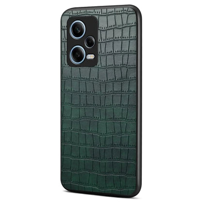 For Xiaomi Redmi Note 12 Pro 5G PU Leather+PC+TPU Cover Crocodile Texture Cell Phone Case