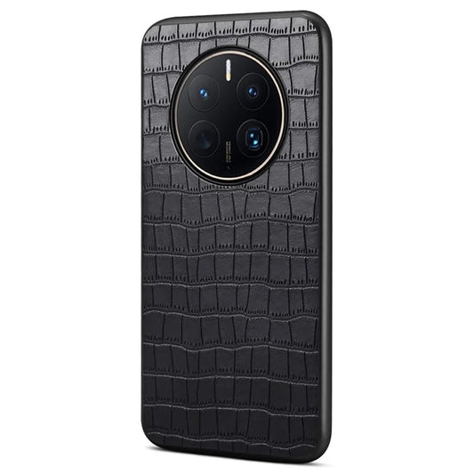 For Huawei Mate 50 Pro 4G Case PU Leather Coated TPU+PC Phone Cover Business Crocodile Texture