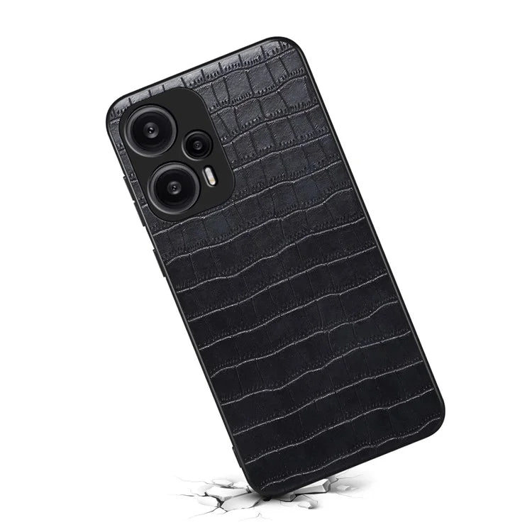 For Xiaomi Redmi Note 12 Turbo / Poco F5 5G Case Crocodile Texture Design Leather Slim Back Cover