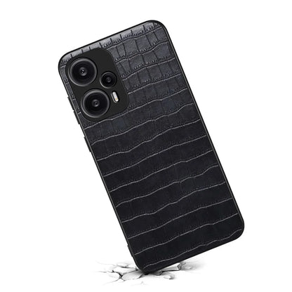 For Xiaomi Redmi Note 12 Turbo / Poco F5 5G Case Crocodile Texture Design Leather Slim Back Cover