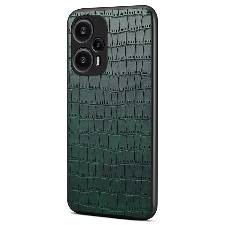 For Xiaomi Redmi Note 12 Turbo / Poco F5 5G Case Crocodile Texture Design Leather Slim Back Cover