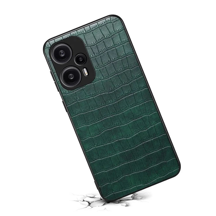 For Xiaomi Redmi Note 12 Turbo / Poco F5 5G Case Crocodile Texture Design Leather Slim Back Cover