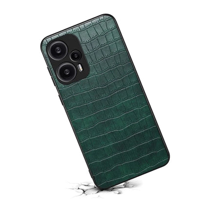 For Xiaomi Redmi Note 12 Turbo / Poco F5 5G Case Crocodile Texture Design Leather Slim Back Cover