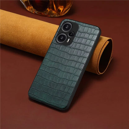 For Xiaomi Redmi Note 12 Turbo / Poco F5 5G Case Crocodile Texture Design Leather Slim Back Cover