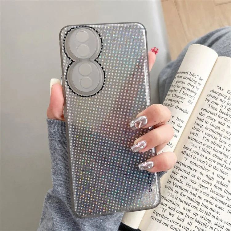 Q.COO For Honor 90 Pro Case TPU Phone Cover Aurora Effect Refracting